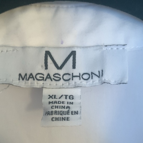 MAGASCHONI White Blouse Size XL #220 - Picture 4 of 8